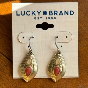 Lucky Brand Gold & Semi-Precious Stones Dangle Earring